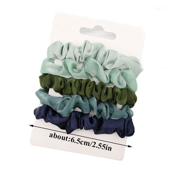 5Pcs Scrunchies Hairband Hair Tie Women for Hair Accessories Satin Scrunchies Stretch Ponytail Holders Handmade Gift Heandband daiiibabyyy